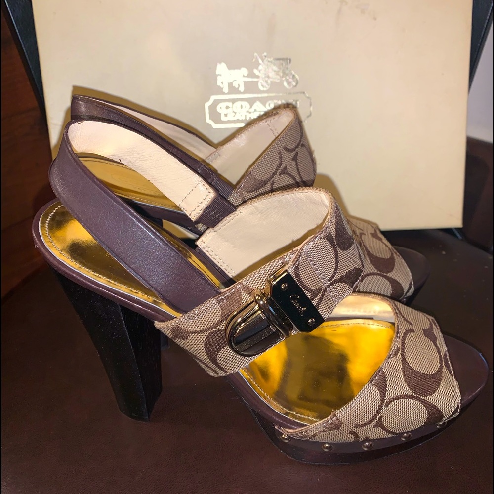 Vintage Coach Block Heel